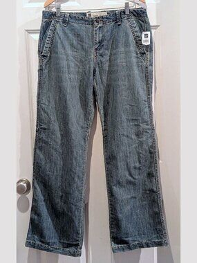 RARE NWT GAP Jeans Women's Size 14 Y2K WIDE Leg Light Blue Denim